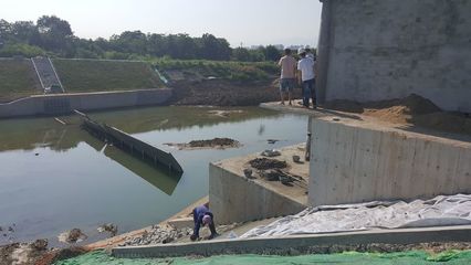 西安市水利工程质量监督站涝河水系工程项目站2018年7月26日工作