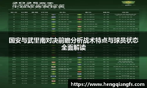 国安与武里南对决前瞻分析战术特点与球员状态全面解读